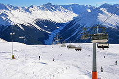 Davos-Klosters Mountains - Skipiste und Liftanlage