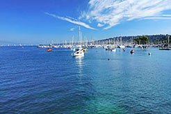 Boote im Genfersee