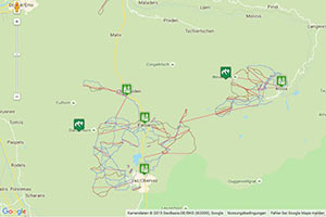 Arosa-Lenzerheide Karte zur Routenplanung