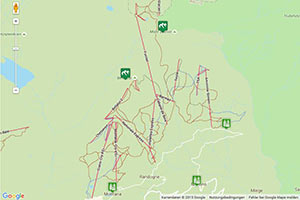 Crans-Montana Karte zur Routenplanung