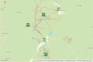 Davos-Klosters Mountains Karte zur Routenplanung