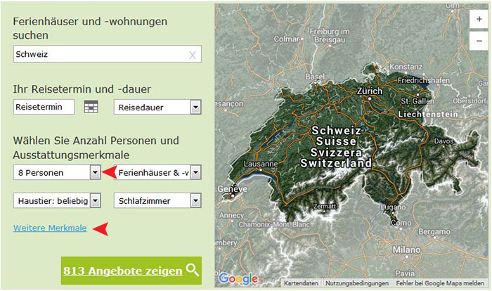 Ferienhäuser für 8 Personen - Merkmale