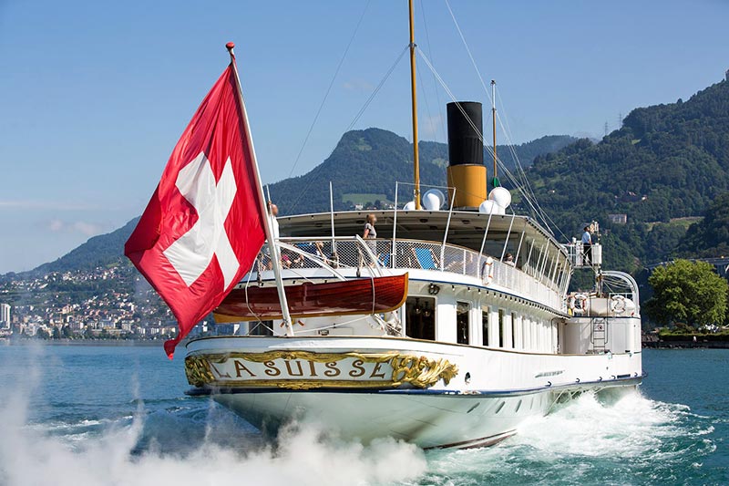 Ausflug mit dem Schiff auf dem Genfer See