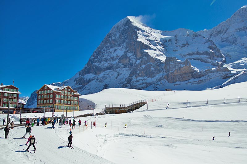 Wintersport auf der Kleinen Scheidegg