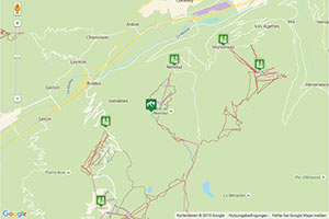 Les Quatre Vallées Karte zur Routenplanung