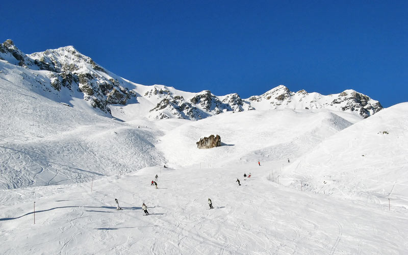 Skipiste im Skigebiet Motta Naluns