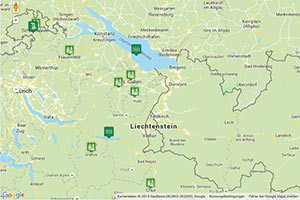 Ostschweiz Karte zur Routenplanung