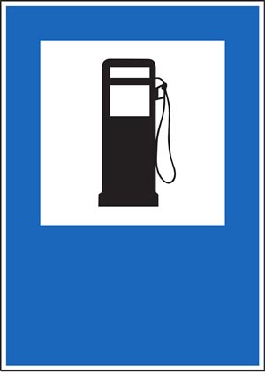 Hinweissignal - Tankstelle
