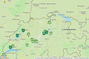 Schweizer Mittelland Karte zur Routenplanung