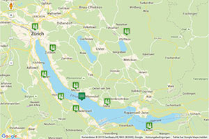 Zürichsee Karte zur Routenplanung