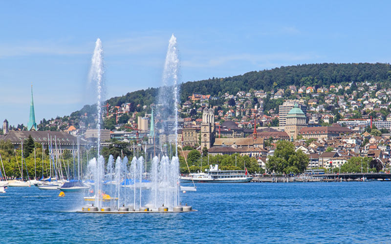 Urlaub am Zürichsee - Wasserspiele vor Zürich